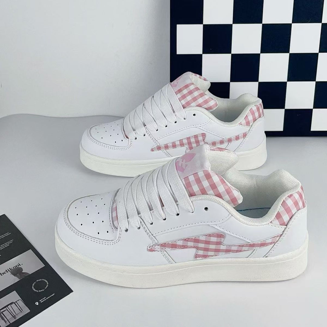 Damen Sneakers im modernen Karo-Design mit atmungsaktiven Materialien EB