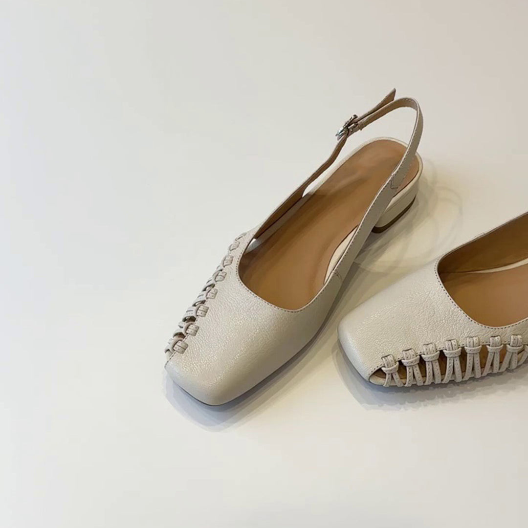 Damen Slingback-Pumps mit dekorativen Strassapplikationen und modernem Schnitt EB