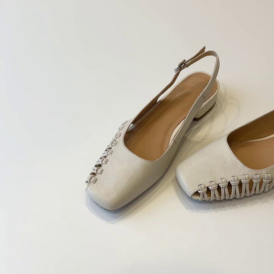 Damen Slingback-Pumps mit dekorativen Strassapplikationen und modernem Schnitt EB