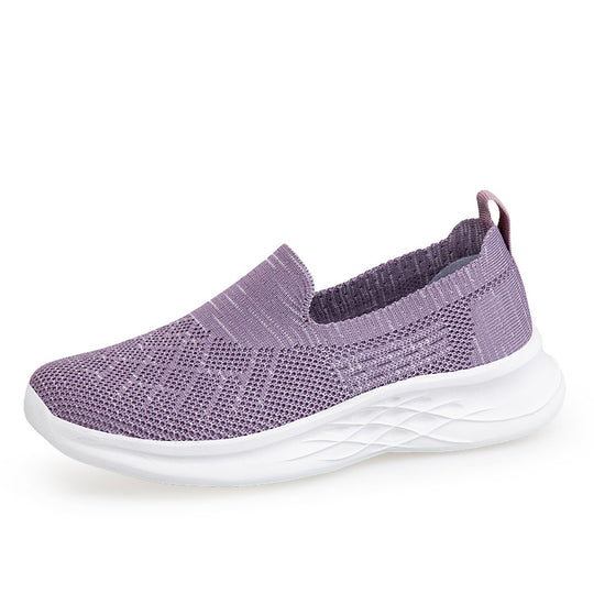 Damen Leichte Slip-On Freizeitschuhe mit atmungsaktivem Obermaterial EB