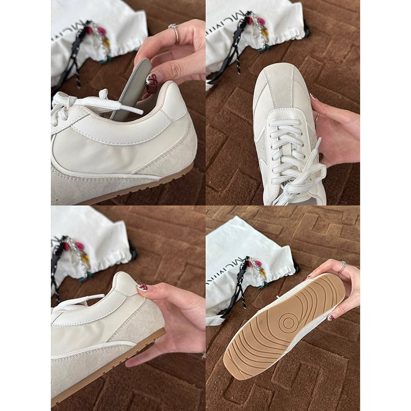 Damen sportliche Sneakers aus hochwertigem Wildleder und atmungsaktiver Mesh-Oberfläche EB