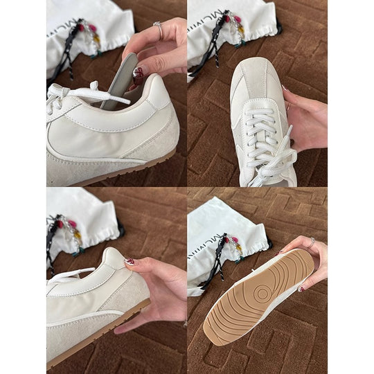 Damen sportliche Sneakers aus hochwertigem Wildleder und atmungsaktiver Mesh-Oberfläche EB