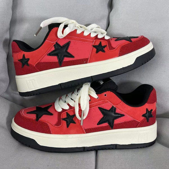 Damen modische Sneakers mit auffälligem Sternen-Design und bequemer Dämpfung EB