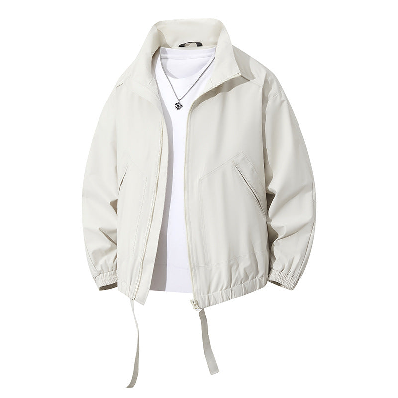 Herren leichte Freizeitjacke mit elastischen Bündchen und praktischen Taschen EB