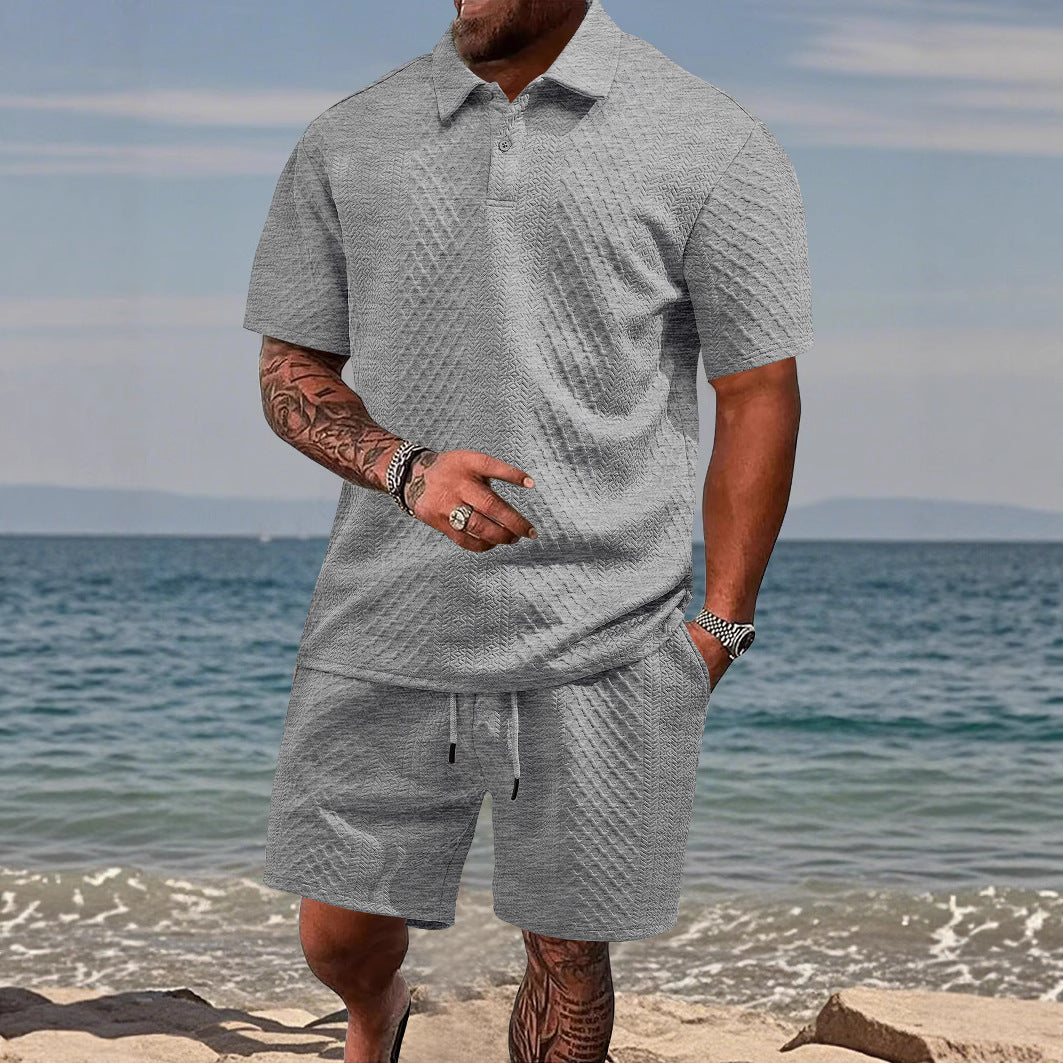 Damen lässiges Polo-Set mit Shorts EB