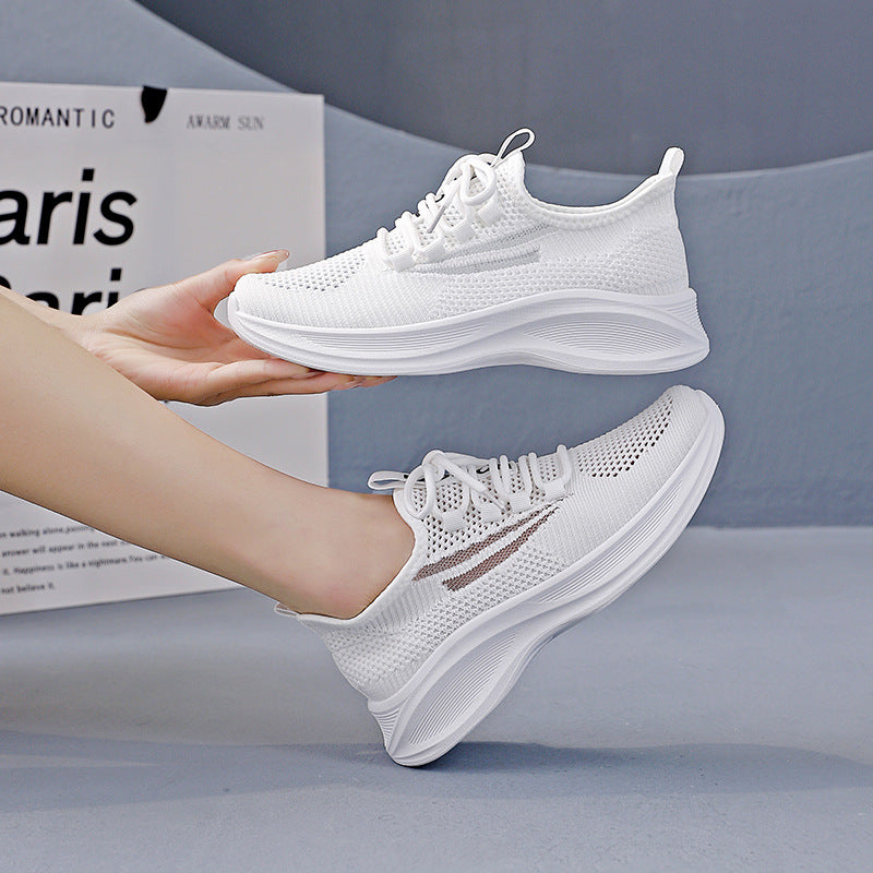 Damen Leichte Atmungsaktive Sneakers mit rutschfester Laufsohle EB