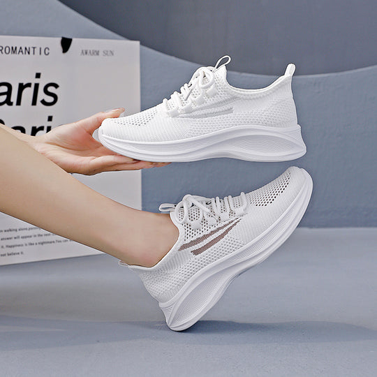 Damen Leichte Atmungsaktive Sneakers mit rutschfester Laufsohle EB