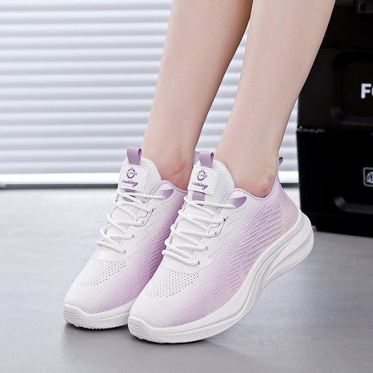 Damen sportliche Sneakers mit atmungsaktivem Obermaterial und komfortabler Dämpfung EB