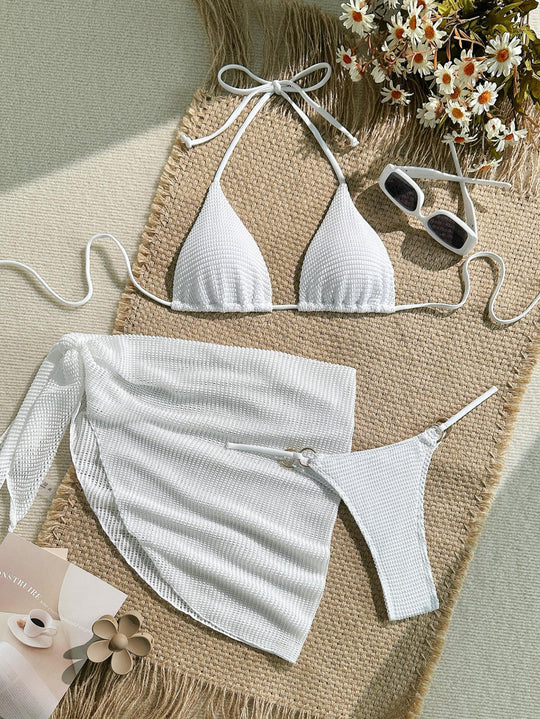 Damen Triangel-Bikini mit Wickelrock EB
