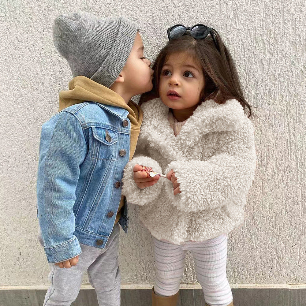 Damen Kuschelige und voluminöse Teddyjacke EB