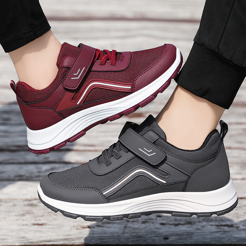 Damen Sportliche Sneakers mit verstellbarem Klettverschluss und atmungsaktivem Mesh-Obermaterial EB