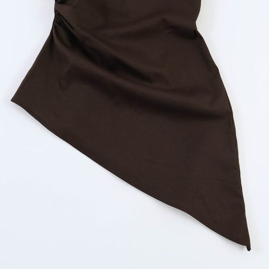 Damen asymmetrisches Kleid mit hochwertigem Material EB