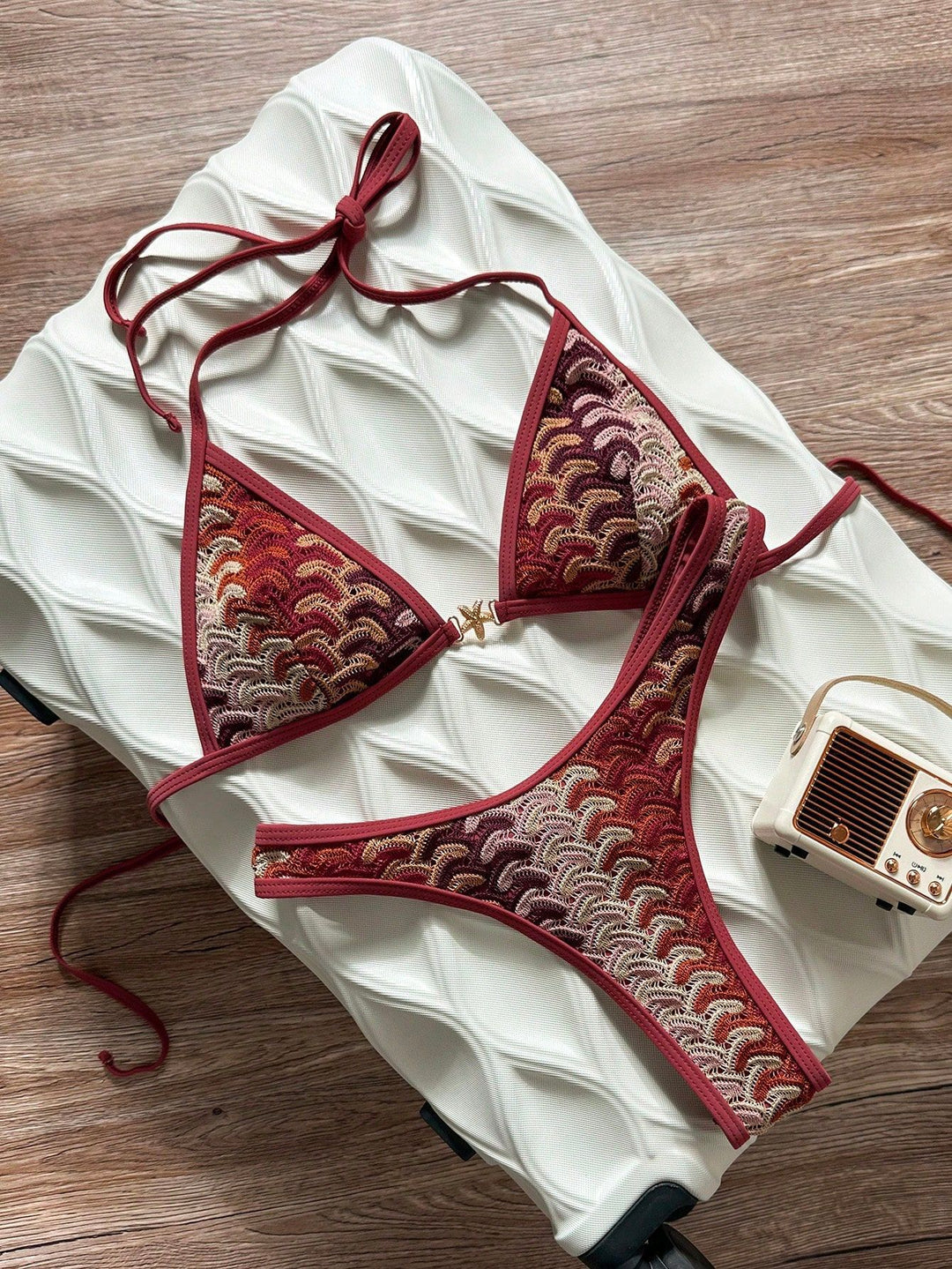 Damen Triangel-Bikini mit eleganter Rippstruktur EB
