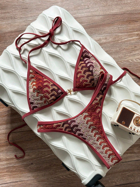 Damen Triangel-Bikini mit eleganter Rippstruktur EB