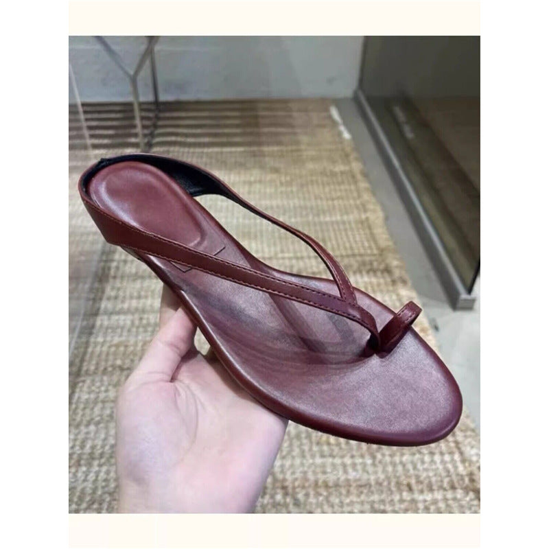 Damen elegante Zehentrenner mit raffinierten Riemen EB