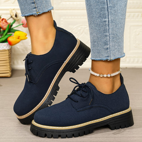 Damen Schnürschuhe mit rutschfester Profilsohle und komfortabler Polsterung EB