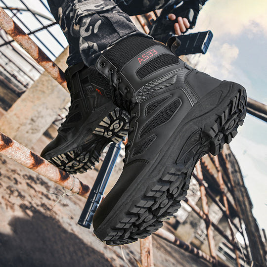Damen High-Top Outdoor-Sicherheitsstiefel mit rutschfester Sohle und atmungsaktivem Obermaterial EB