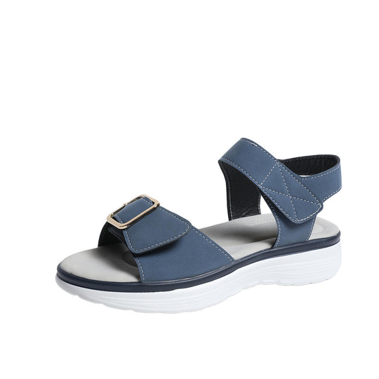 Damen Bequeme Sandalen mit verstellbarem Klettverschluss und modischem Design EB