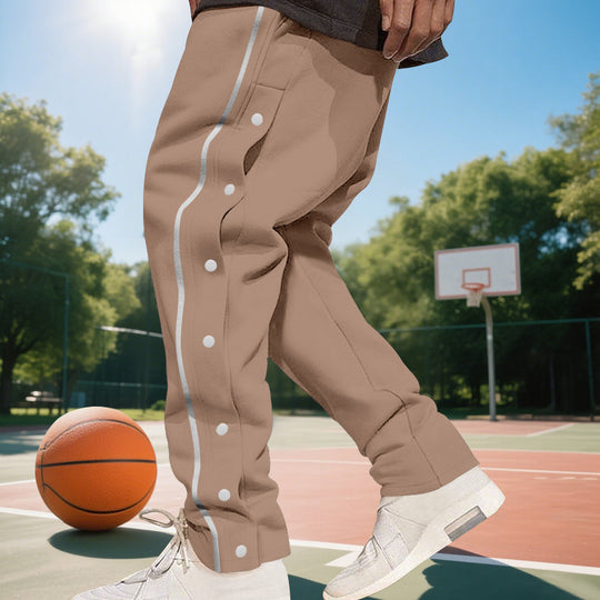 Herren Sportliche Jogginghose mit seitlichen Druckknöpfen und elastischem Bund EB