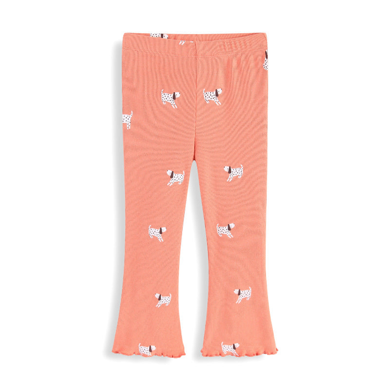 Mädchen Leggings mit fröhlichem Hunde-Muster EB