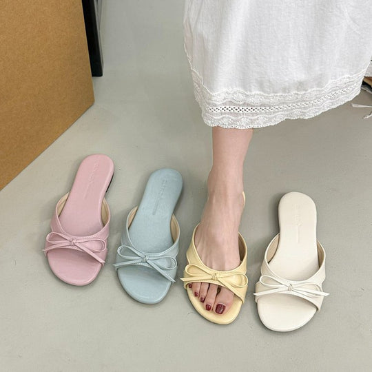 Damen elegante Slipper mit Schleifen-Detail EB
