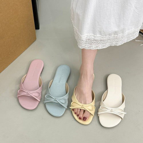 Damen elegante Slipper mit Schleifen-Detail EB