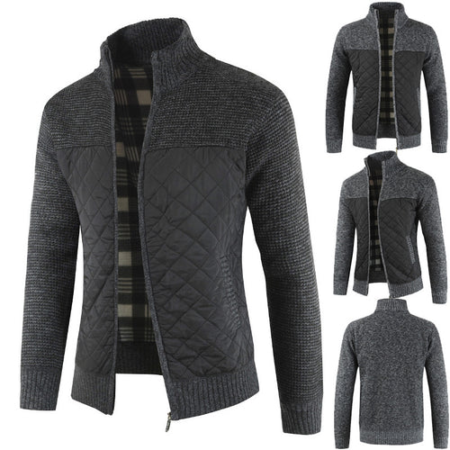 Herren Steppjacke mit Strickdetails EB