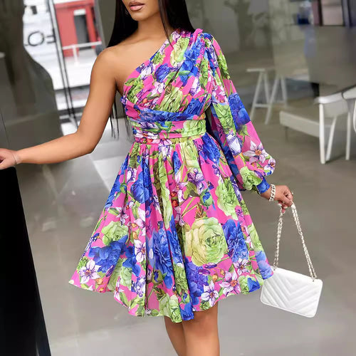 Damen Wickelkleid mit asymmetrischem Schnitt EB