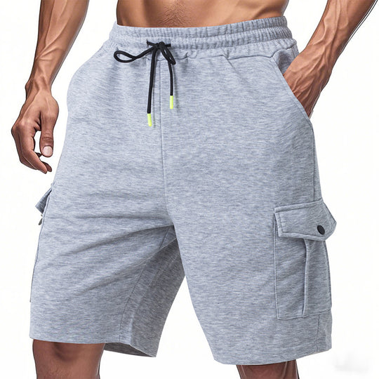 Herren funktionale Sportshorts mit praktischen Seitentaschen und elastischem Bund EB