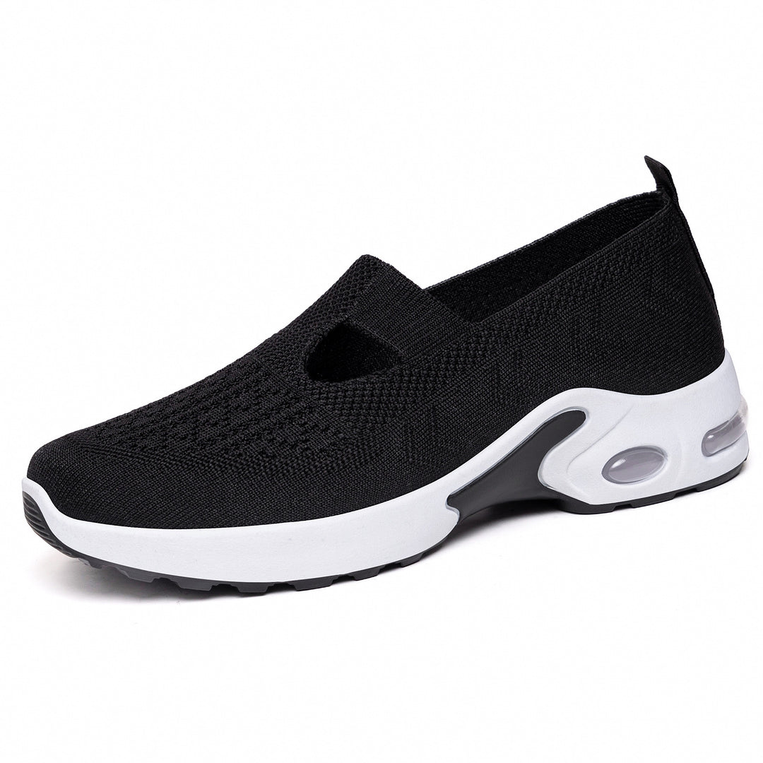 Damen Atmungsaktive Slip-On Freizeit-Schuhe mit dämpfender Sohle EB
