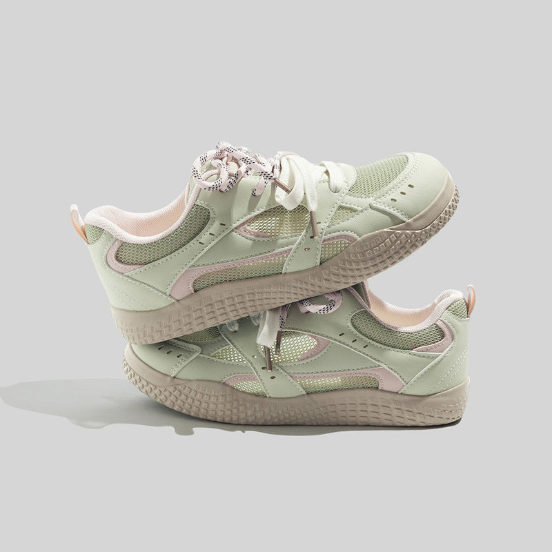 Damen Sportliche Sneaker mit strukturiertem Obermaterial und rutschfester Gummisohle EB
