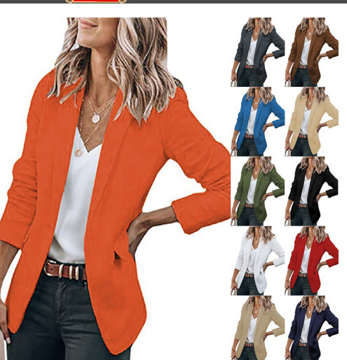 Damen komfortable Blazerjacke mit strukturiertem Design und eleganten Akzenten EB