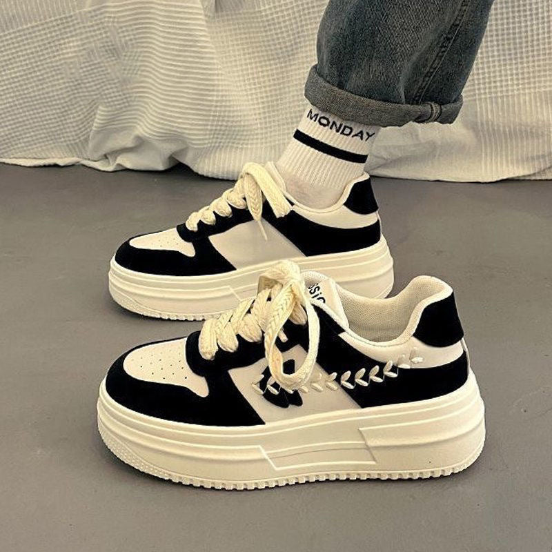 Damen Chunky Sneakers mit stabiler Plattform und modischem Obermaterial EB