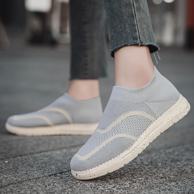 Damen Atmungsaktive Slip-On Sneakers mit flexiblem Obermaterial EB