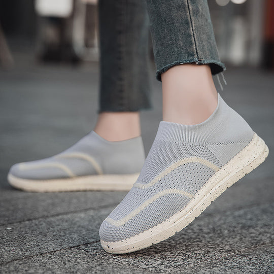 Damen Sportliche Strick-Sneaker mit flexiblem Obermaterial EB