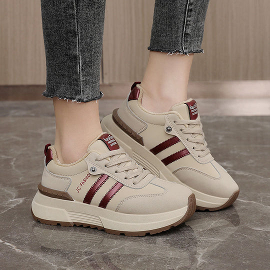 Damen trendige Sneakers mit dämpfender Sohle und atmungsaktiver Innenausstattung EB