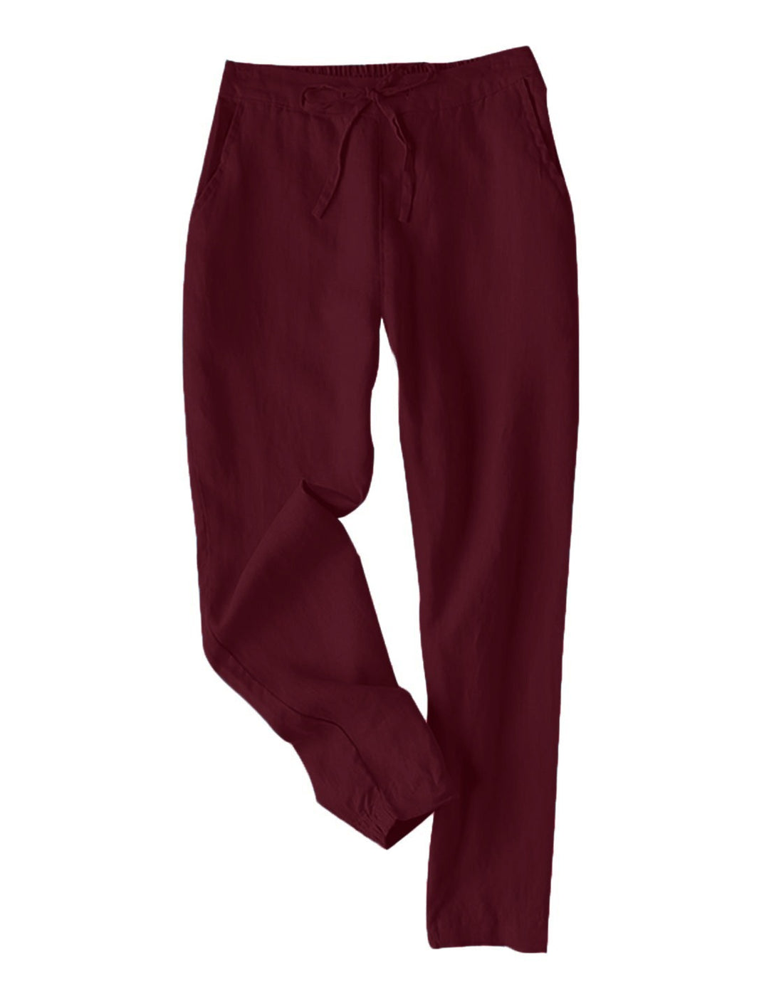 Damen Leichte Chinohose aus atmungsaktivem Leinenmix mit verstellbarem Bund EB