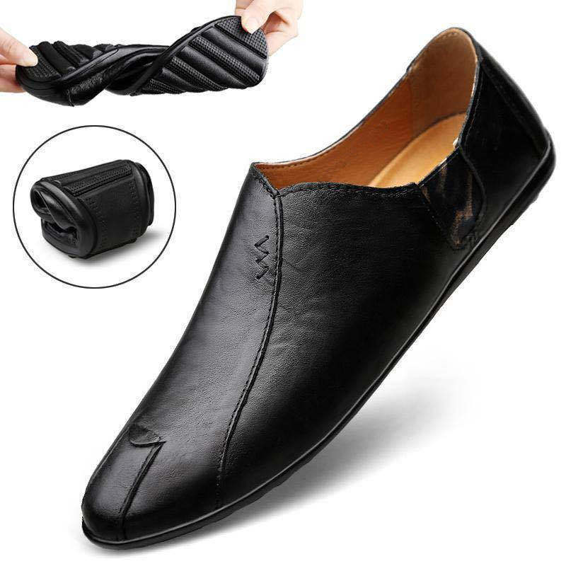 Damen bequeme Lederclogs EB
