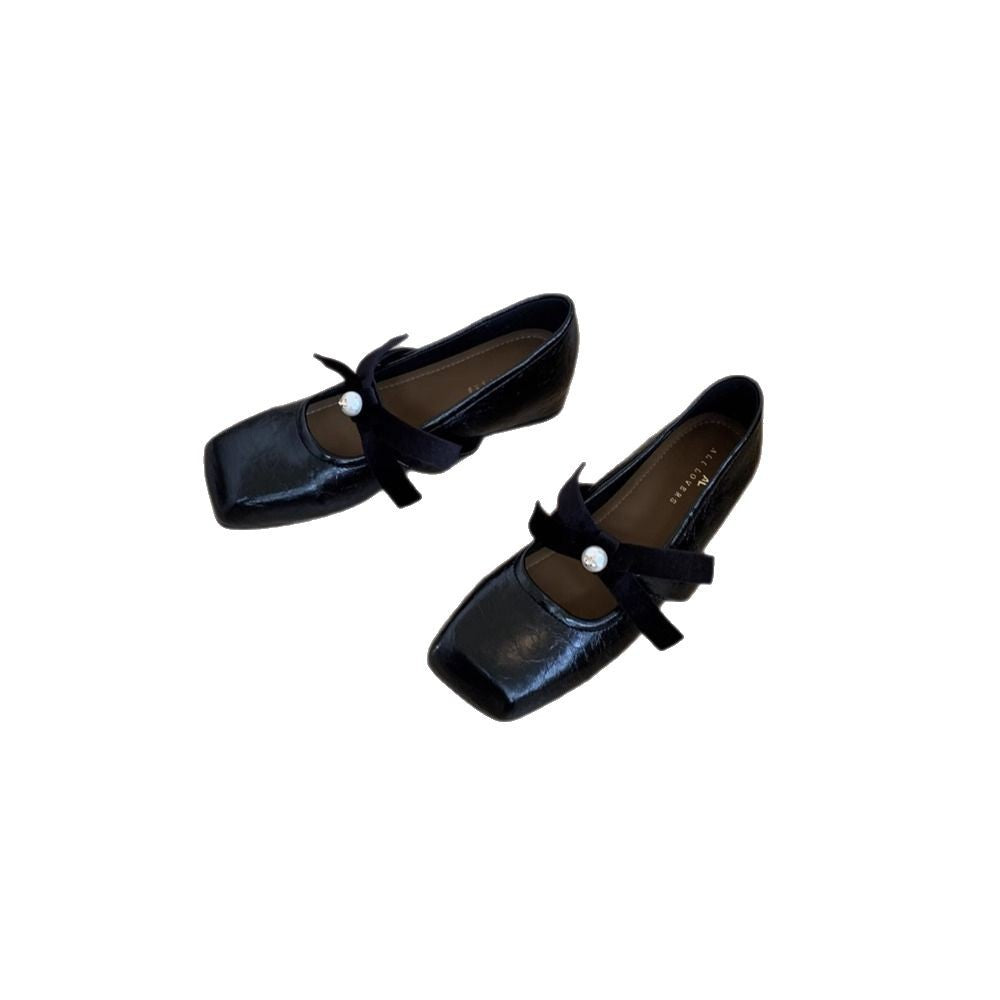 Damen Elegante Slipper mit eleganter Schleife und Perl-Details EB