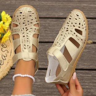 Damen Atmungsaktive Riemensandalen mit verstellbarem Klettverschluss EB