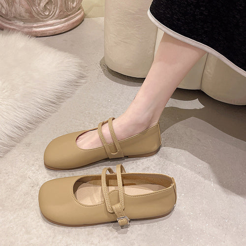 Damen Ballerinas mit verstellbarem Riemen und weichem Innenfutter EB