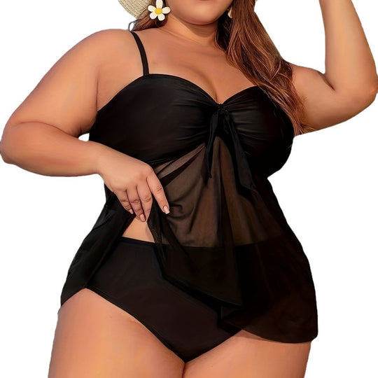 Damen Figurbetontes Bade-Outfit mit verführerischem Wickeldetail EB