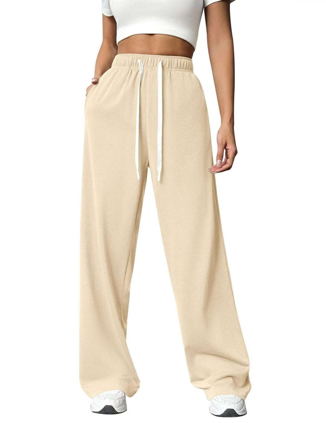 Damen nan gemütliches Lounge-Jogginganzug-Set mit Oversize-Hoodie und elastischer High-Waist Jogginghose EB