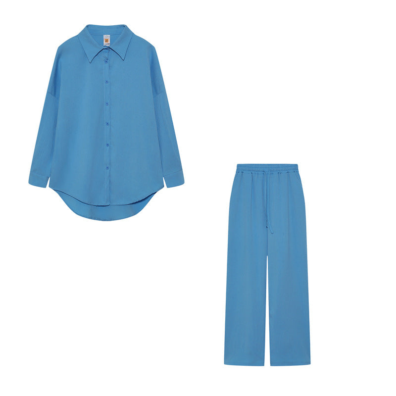 Damen Elegantes Freizeitanzug-Set mit lockerem Schnitt und feinem Stoff EB