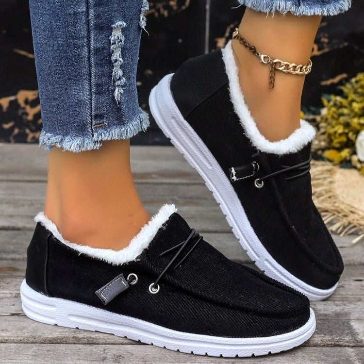 Damen Bequeme Slip-On Clogs mit kuscheligem Innenfutter und flexibler Sohle EB