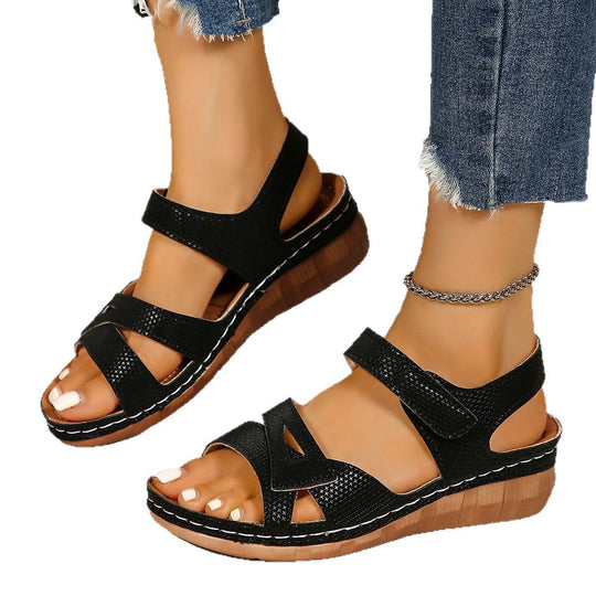 Damen Komfortable Keil-Sandalen EB
