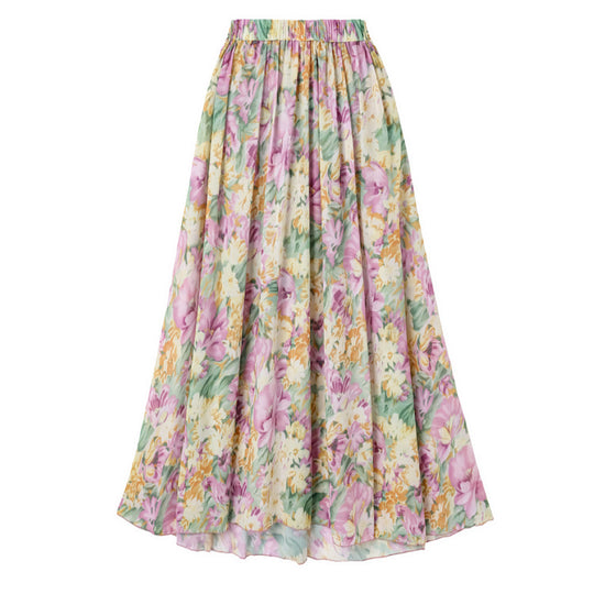 Damen Einseitiger Badeanzug mit floralen Mustern und glamouröse Kette EB