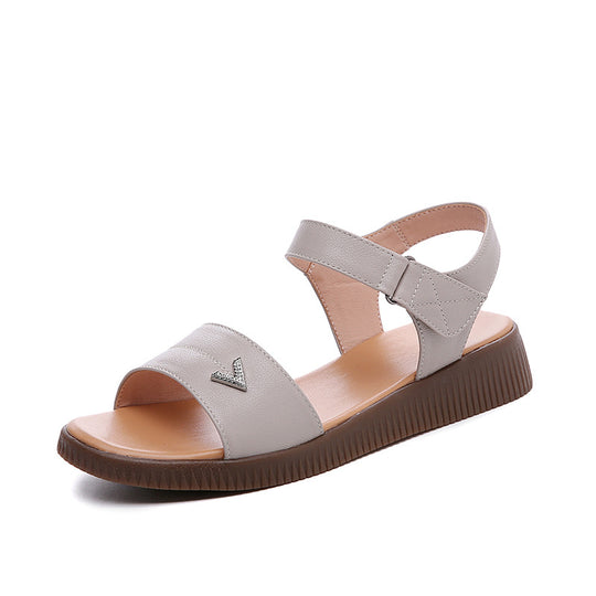 Damen Bequeme Riemchen-Sandaletten mit verstellbarem Fesselriemen und ergonomischer Sohle EB