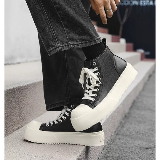 Damen Hohe Sneakers mit modischem Plateau und robustem Obermaterial EB