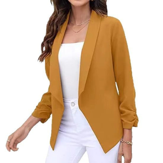 Damen eleganter und luftiger Blazer mit asymmetrischem Schnitt EB